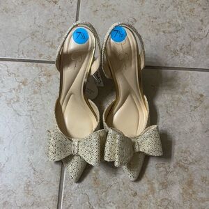 Jessica Simpson bow sling back heels